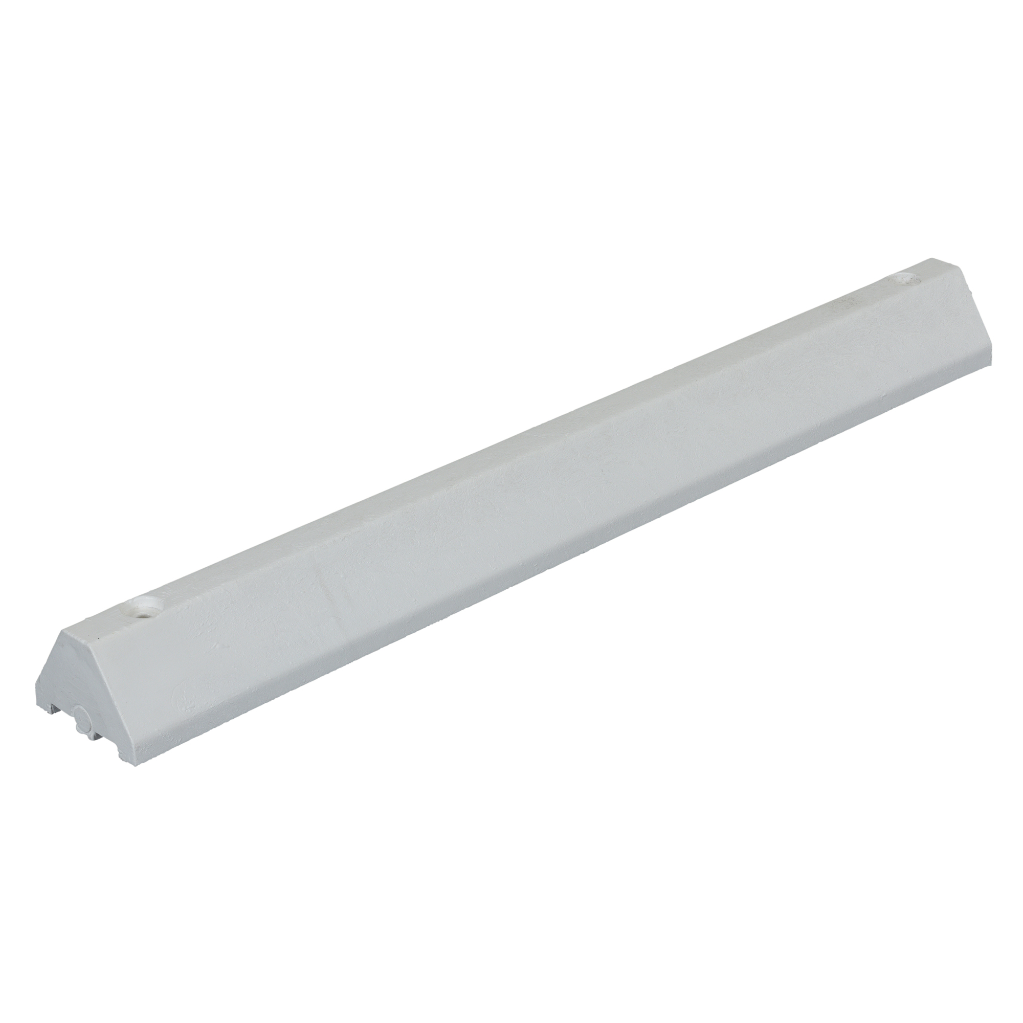 Vestil Recycled Plastic Car Stop - 48in. Length, 4in. Height, White, Model# CS-S48-W
